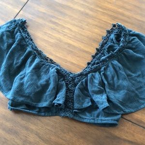 American Eagle Green Crop Top Size: S